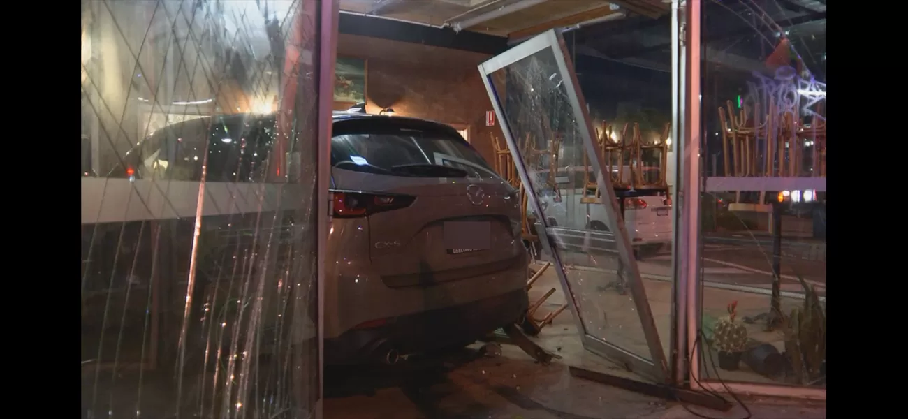 A car crashes into a Melbourne building that used to belong to Franco Cozzo.