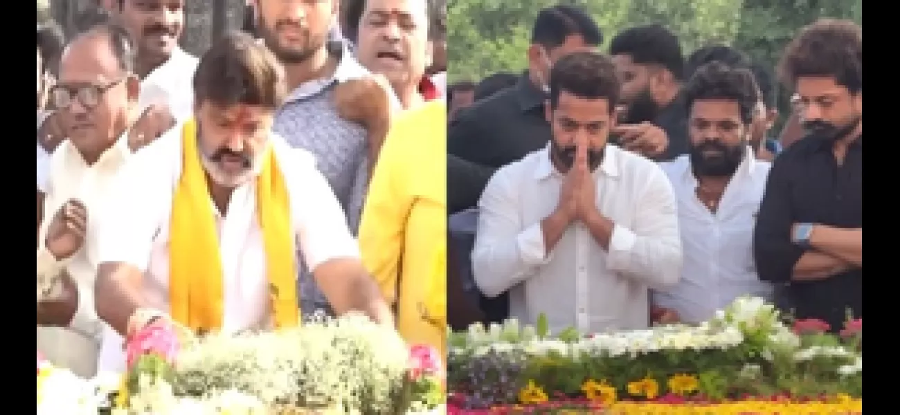 Balakrishna and Jr NTR honor NTR on his birthday.