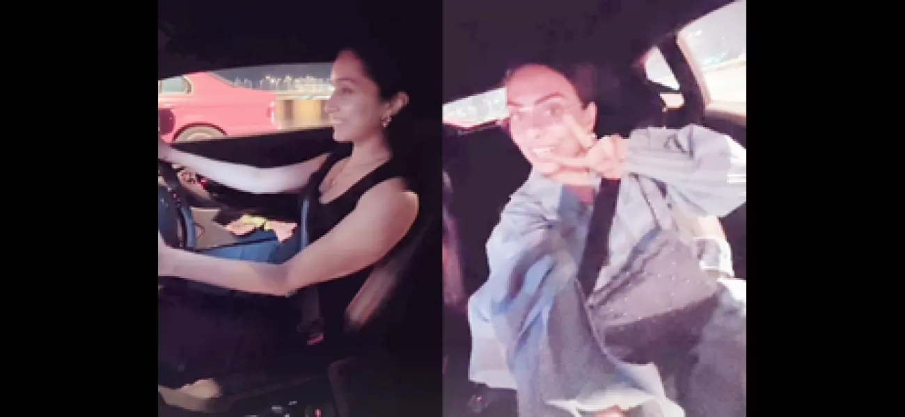 Shraddha Kapoor is seen driving a Lamborghini on the coastal road in Mumbai in a video.