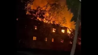 Fire at Dharavi industrial compound injures six people in Mumbai.