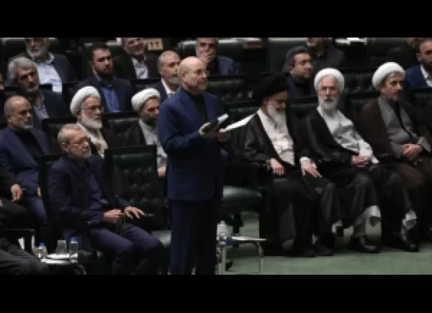 Conservative politician Mohammad Bagher Qalibaf remains speaker of Iran's parliament after being re-elected.