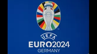 The Euro 2024 logo represents unity, diversity, and the shared passion for football among European nations.