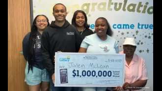 A teenager from Raleigh, North Carolina won a million dollar lottery prize with the help of her sister's lucky pick.