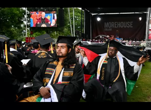 Young people graduating face doubts about job prospects due to pro-Palestine protests in job market.