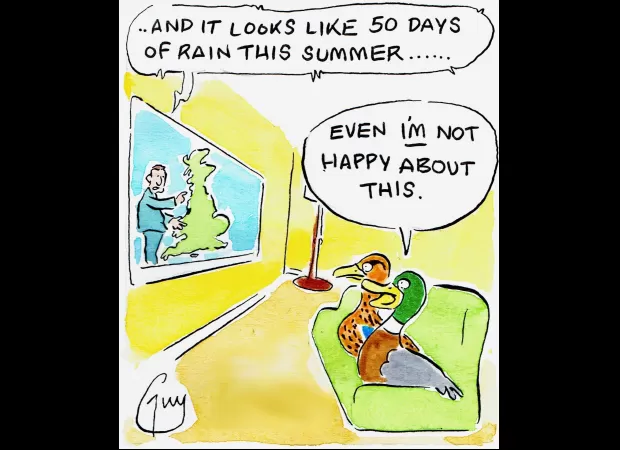 Guy Venables draws a daily cartoon for the Metro newspaper.