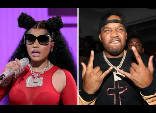 Nicki Minaj warns she will fire her DJ after he autographs a fan's chest.