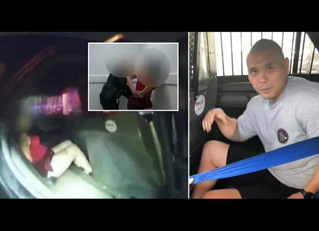 Police officer's unique excuse for being trapped in vehicle with woman who demanded sex.