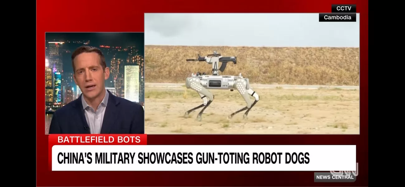 China's military displays its 'robot dog' during training exercises.