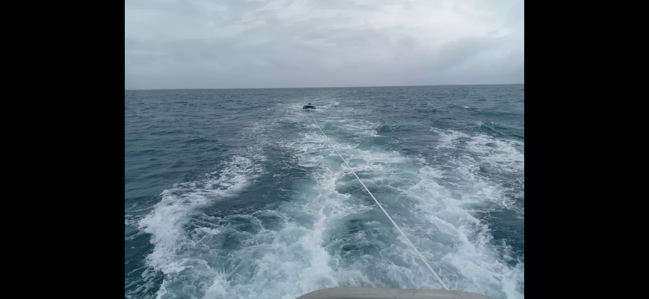Two fishermen were saved after their dinghy became lost in the Torres Strait.