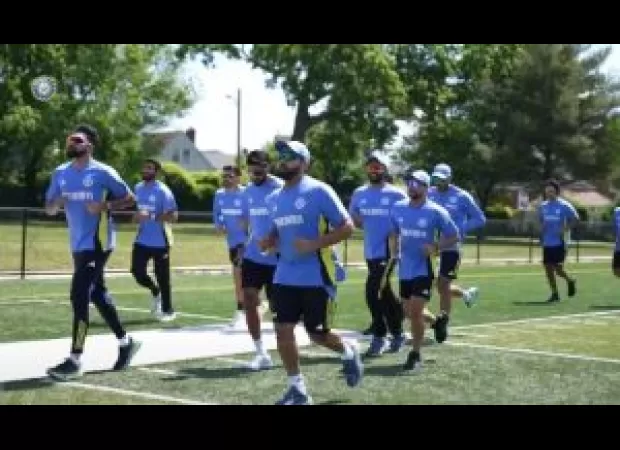 Team India prepares for upcoming practice match in New York ahead of the T20 World Cup.