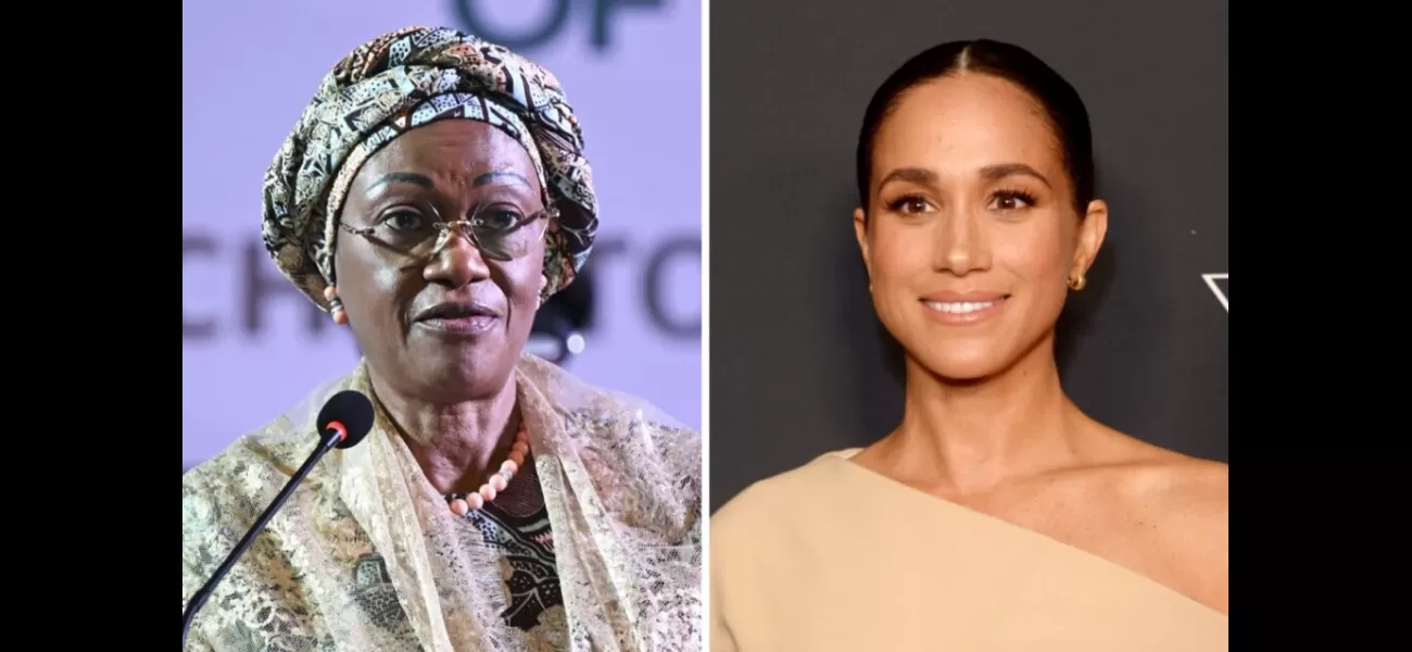 Nigeria's First Lady cautions young women about revealing fashion choices following Meghan Markle's visit.