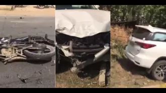 Police in Uttar Pradesh report that two people were fatally struck by a car during a procession for Brij Bhushan Singh's son.