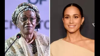 Nigeria's First Lady cautions young women about revealing fashion choices following Meghan Markle's visit.