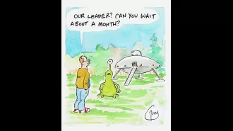 Guy Venables' cartoon in the Metro newspaper.