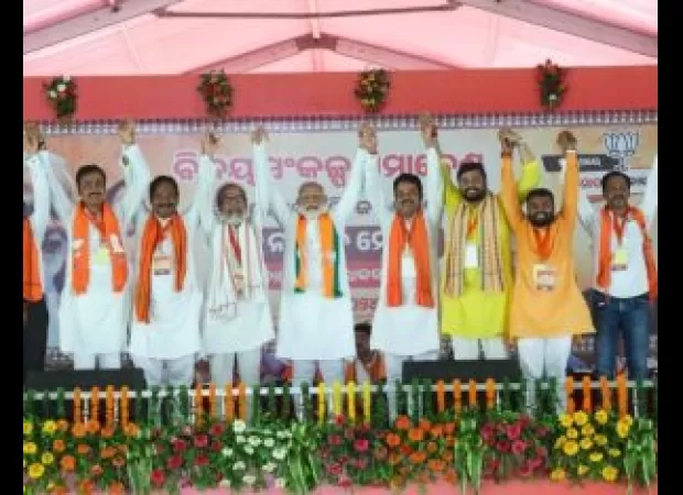 PM Modi interrupts speech, requests medical assistance for reporter who fainted at Baripada rally.