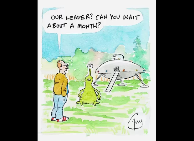 Guy Venables' cartoon in the Metro newspaper.