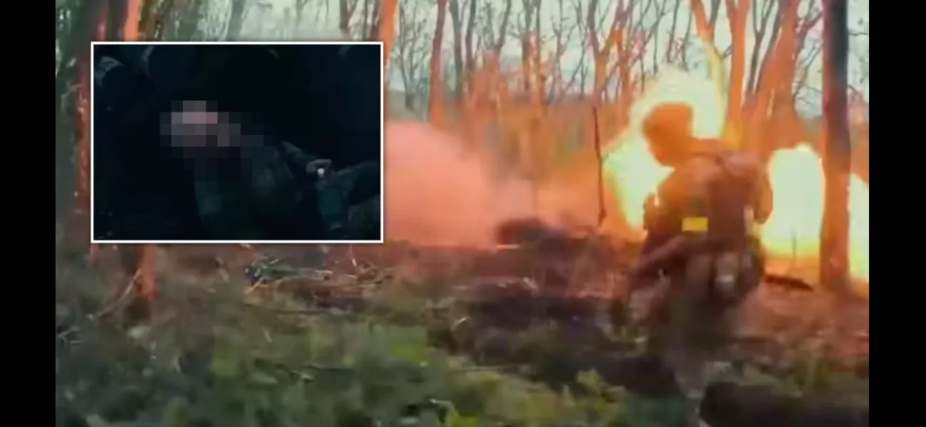 Ukrainian soldiers provide aid and cigarettes to Russians following intense battle.