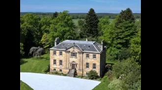 A large Georgian estate including a tennis court and orchard is up for sale for under £1 million.