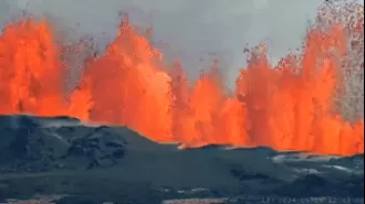 A volcano eruption causes evacuation at a popular tourist destination.