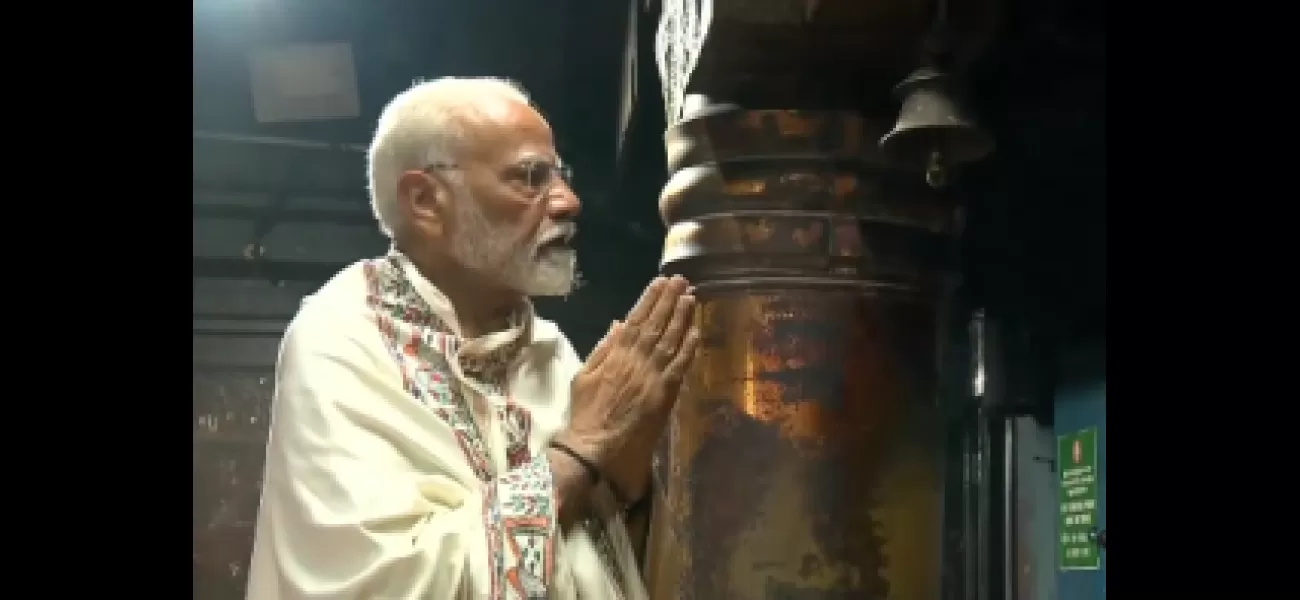 PM Modi starts meditation at the Vivekananda Rock Memorial in Kanyakumari.