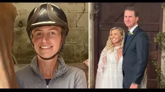 Man honors late wife who passed away while participating in horse riding competition.