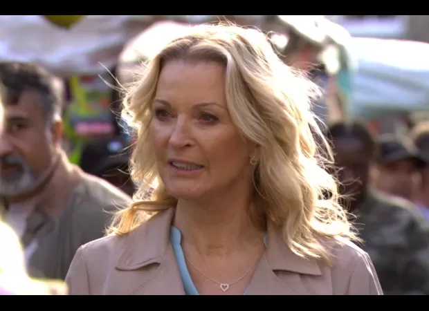 Kathy Beale gets rewarded with a comical surprise for smacking Cindy on EastEnders.
