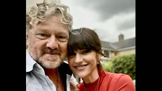 Real-life couple from Emmerdale moved to tears after being praised as an 