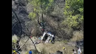 Six officials suspended after a bus accident in Jammu.