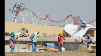 Explore the yet-to-be-completed £50 billion Disney World competitor after 21 years.