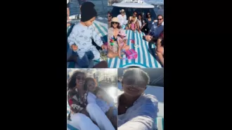 Actress Priyanka Chopra posts a video of her enjoying time with the cast of 'The Bluff'.