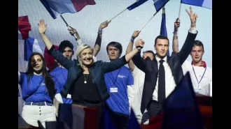 France's right-wing party could have major success in EU elections, posing concerns for migrants, President Macron, and Ukraine.