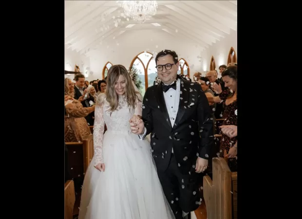 Higgins and Sharaz tie the knot on the Gold Coast.