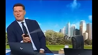 Co-host shocked by TV host's on-air spray of Lynx Africa.