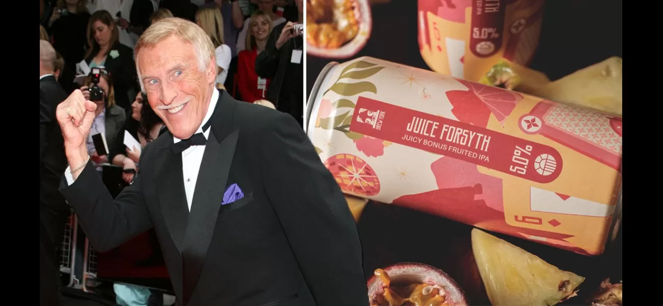 Beer company recalls beverage due to potential for exploding cans, inspired by famous TV personality Bruce Forsyth.