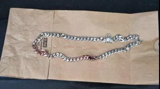 A man's necklace miraculously protects him from a bullet.