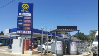 A gas station in Melbourne is selling petrol for 99 cents per liter during a two-hour period.