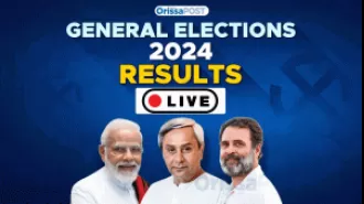 Real-time updates on election results with vote counting underway.