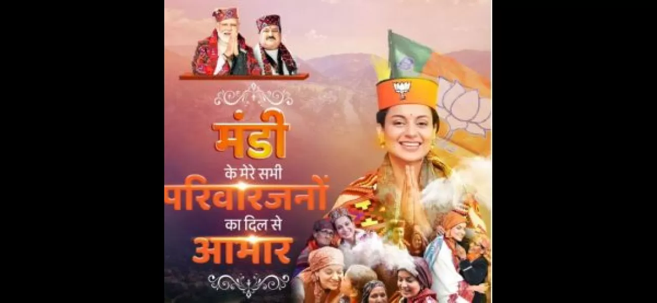 Kangana Ranaut wins Mandi LS seat.