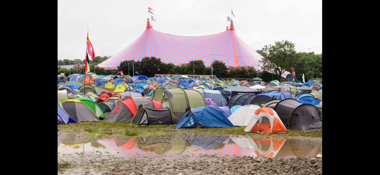 Expect more rain at Glastonbury Festival this year according to weather forecast.
