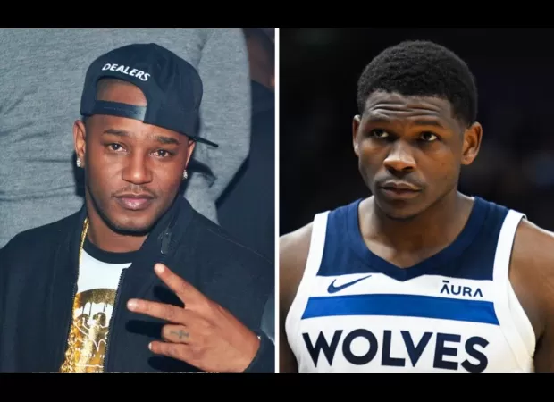 Cam’ron shows off his new Adidas sneakers by stepping on Anthony Edwards in a promotional ad for the shoes.