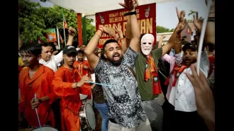 Modi wins record-breaking election, hailed as a historic accomplishment.