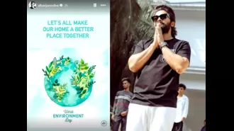 Allu Arjun encourages fans to unite and improve the world on World Environment Day.