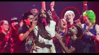 Jared Leto unaware of X Factor stars' identity when they surprise him on his show.