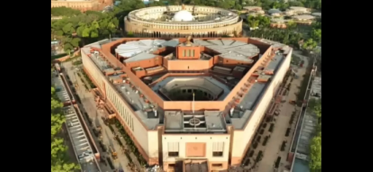 Statues of Gandhi, Ambedkar, and Shivaji were moved around in Parliament, causing criticism from Congress.