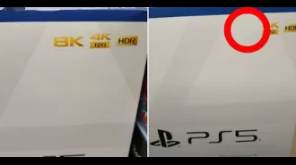 Sony admits that the PS5 does not support 8K as the logo is removed from the box.