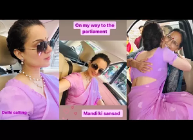 Kangana Ranaut, Mandi's newest MP, is en route to Parliament.