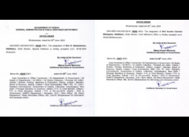 Two former IAS officers, Suresh Mahapatra and R Balakrishnan, have quit as advisors to Odisha CM.