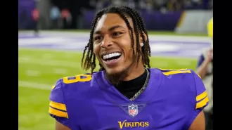Justin Jefferson of the Minnesota Vikings signs record-breaking $140M contract, despite not being a quarterback.