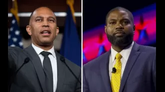 Hakeem Jeffries criticizes Byron Donalds for saying the Black family was unified during Jim Crow, warning him to be more aware of his words.