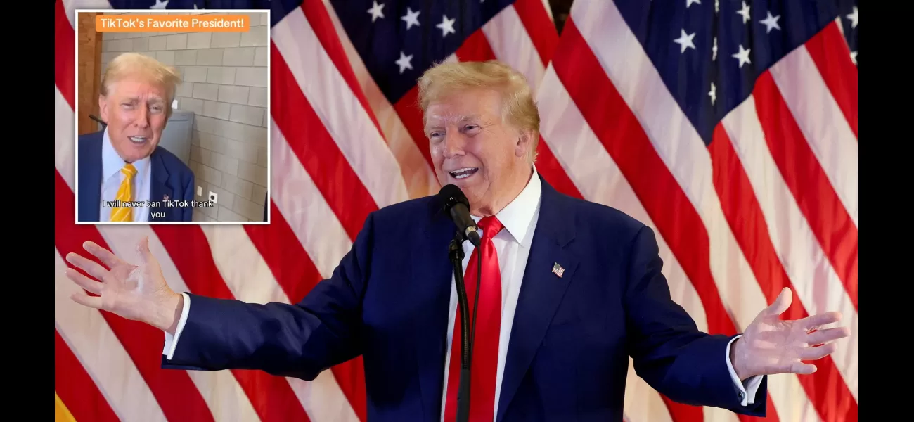Trump changes his stance on TikTok ban and pledges to make a strong commitment regarding the app's future.